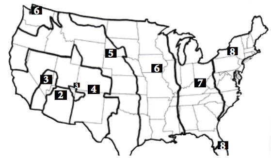 UPS Zone Map To Determine Rates From Arizona