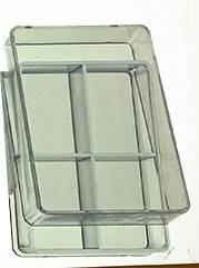 4 Compartment Transparent Storage Box 