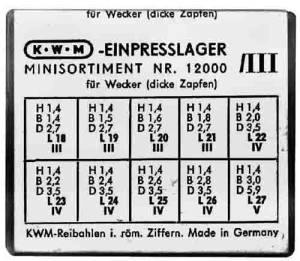German Made KWM Bushings - German Made KWM Sizes-Brass Bushing Assortments.