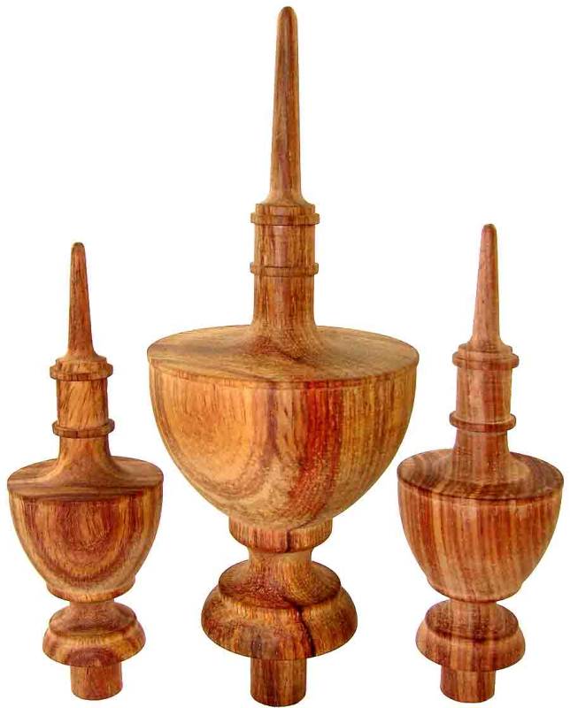 Walnut Wood Finial - 5 1/16 Inches Tall, #27, Unfinished For Clock, Bed Post, Or Craft Projects