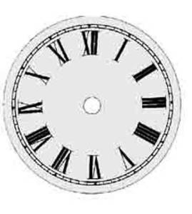 New White Aluminium Reverse Backwards Clock Dial Face With Black Numerals