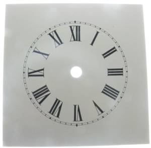 7" Square Steel Roman Dial - 5-1/2" Time Track - Image 1