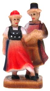 1-1/2" Wood Dancing Couple - Image 1