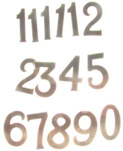 Milled Brass Arabic Number Set-40mm - Image 1