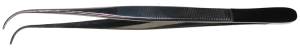 Utility Tweezers  5-3/4" Curved Tip Stainless  - Image 1