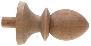 Wood Finial  15/32" x 1-5/16" -Mini Acorn  - Image 1