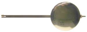 2-3/4" x 8-1/4" Brushed Brass Quartz Pendulum  - Image 1