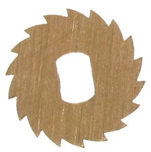 Brass 13.5mm Ratchet Wheel with Oblong Mounting Hole - Image 1