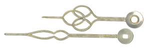 Brass Serpentine Hands with 3-1/4" Oblong Minute Hand - Image 1