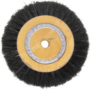 3" x 3 Row Nylon Bristle Brush on Wood Hub - Image 1
