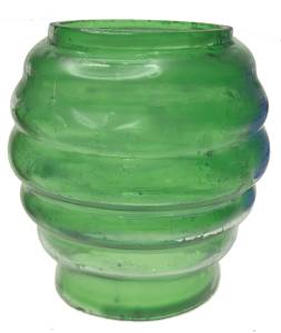 Miniature Beehive Night Light Shade-Green Glass Reproduction - Image 1