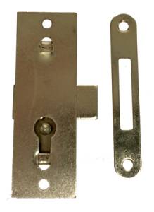 Door Lock - 3/4" W x 2-15/16" L - Brass - Image 1
