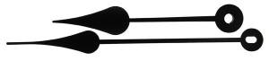 Black Spade Hands with 5-1/8" Oblong Minute Hand - Pair - Image 1