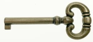 2-15/16" Door Lock Key - Bronzed  - Image 1