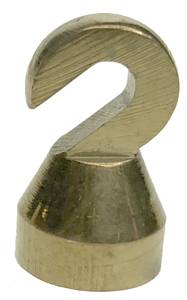 3.0mm Brass Weight Shell Top Hook with Internal Threads - Image 1