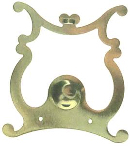 Scrolled Lyre Pendulum Plate   86mm Wide x 101mm Tall - Image 1