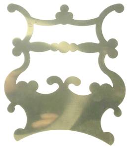 Scrolled Lyre Pendulum Plate   155mm Wide x 185mm Tall - Image 1