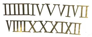Timesaver - Milled Brass Roman Number Set-25mm - Image 1