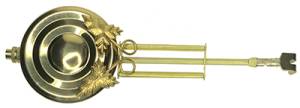 Brass Leaf Pendulum With Hook End Hook 2-3/8" x 6-7/8"  - Image 1