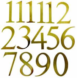 Timesaver - Milled Brass Arabic Number Set-30mm - Image 1