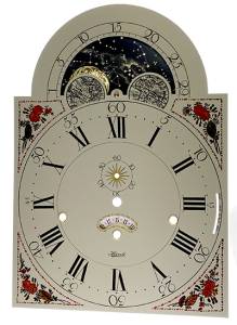 Hermle Tall Case Moon Phase Roman Calendar Dial - Image 1