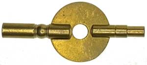 Brass Carriage Clock Key  2.25mm/1.75mm - Image 1