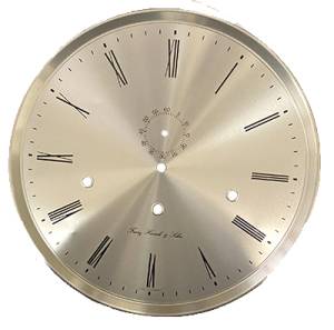 Hermle 11-13/16” (300mm) Brushed Silver Roman Dial/Bezel - Image 1