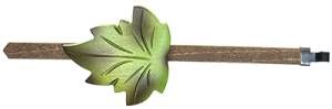FELDSTEIN-87 - Adjustable Green Maple Leaf Cuckoo Pendulum  2" x 7" - Image 1