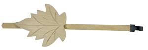 FELDSTEIN-87 - Adjustable Unfinished Maple Leaf Cuckoo Pendulum  2" x 7" - Image 1