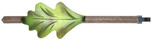Adjustable Green Oak Leaf Cuckoo Pendulum  2" x 8-1/2" - Image 1