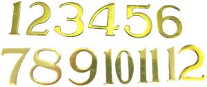 25mm Brass Plated Aluminum Arabic Number Set - Image 1