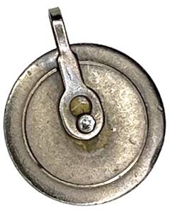 Nickeled Brass Pulley   1-1/16" Diameter - Image 1