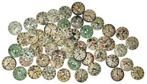 50-Piece Wood Clock Button Assortment - Image 1