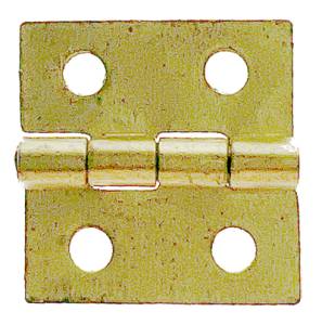 1/2" x 1/2" Brass Plated Steel Hinge   12-Pack - Image 1