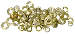 Brass Square Hole Dome Washers   100-Pack - Image 1