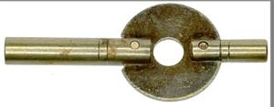 Brass Carriage Clock Key   2.50mm/1.75mm   (#1/#000) - Image 1