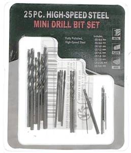 25-Piece High Speed Steel Mini Drill Asst - Image 1