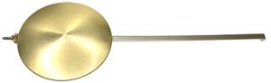 2-3/4" x 8-1/4" Brushed Brass Adjustable Quartz Pendulum  - Image 1