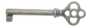 2-1/2" Classic Antiqued Brass Door Key - Image 1