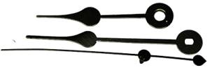 Black Spade I-Shaft Hands for Quartz with 2-7/8" Minute Hand - Image 1