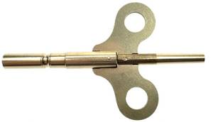 TT-19 - #6/#0000 Seth Thomas Style Long Shaft Brass Double End Key - Image 1