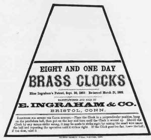 BEDCO-29 - E. Ingraham Clock Company Paper Label - Image 1