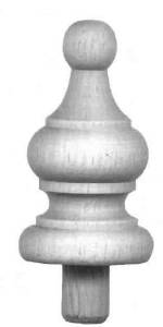 MERRITT-11 - Wood Finial  1" x 2-1/8"  - Image 1