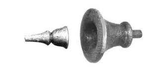 SCHWAB-14 - 35mm Brown Cuckoo Horn & Mouthpiece - Image 1