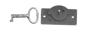 TT-11 - Door Lock & Key Set For Terry - 1-5/8" x 7/8" - Steel Lock - Image 1