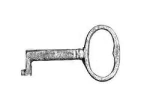 TT-11 - 1-5/16" Door Lock Key For Terry - Brass  - Image 1