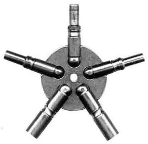 TT-19 - Mixed Sizes Brass 5-Pr ong Key (0-1-2-13-14) American Sizes - Image 1