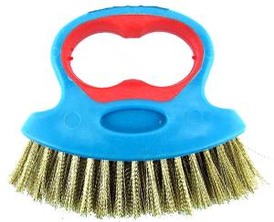 Cleaning Brush - Brass Plated Steel Bristles - Image 1