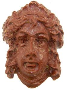 2-1/4" Resin Greek Head Case Ornament - Image 1