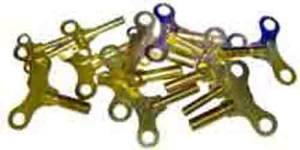 Brass Single End Key 21 Piece Assortment - Swiss Sizes - Image 1
